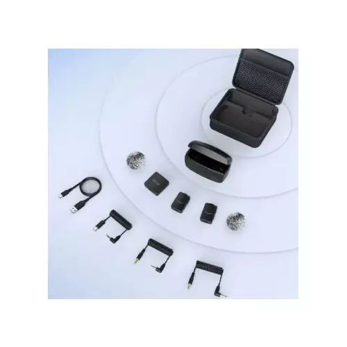 FIFINE M9 Dual Wireless Lavalier Microphone System with Charging Case - 2