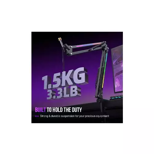 FIFINE AmpliGame BM38 RGB Microphone Boom Arm - 0