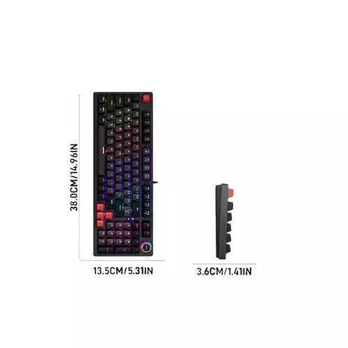 Jedel Gaming KL-114 Mechanical Keyboard With Bangla Layout (Red Switch) - 1