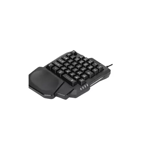 Jedel K601 RGB Portable Mini 35 Keys Single Hand Wired Gaming Keyboard - 0