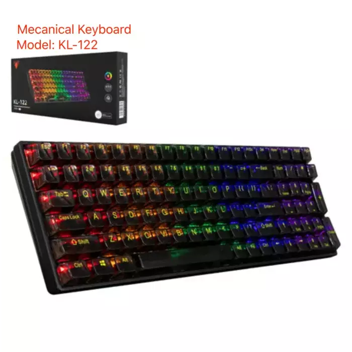 JEDEL KL-122 Transparent RGB Linear Switch Mechanical Keyboard - 0