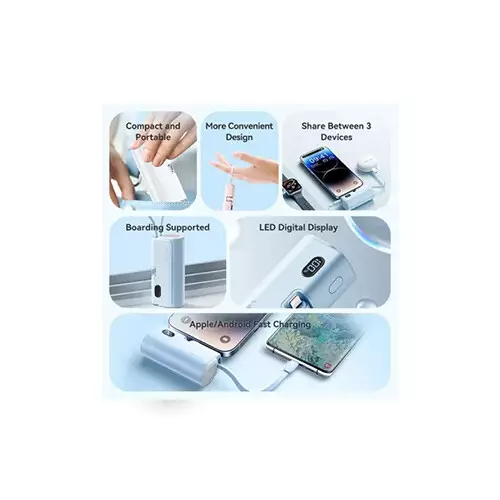 VENTION FHQW0 4800mAh Power Bank - White - 1