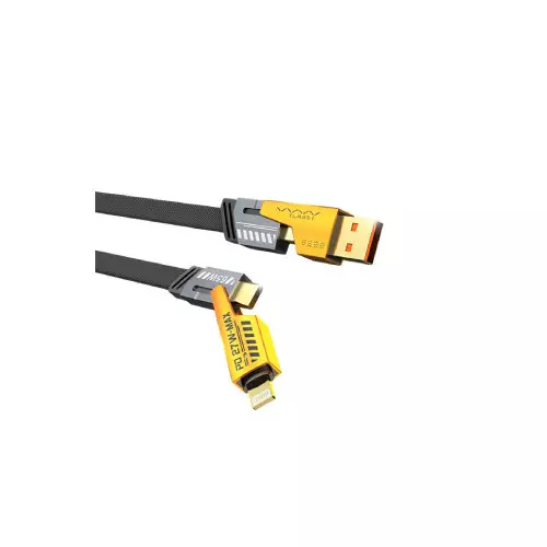 Vyvylabs Elite Series 65W 4 in 1 Fast Charging Data Cable (VCSHY65-BK) - 1