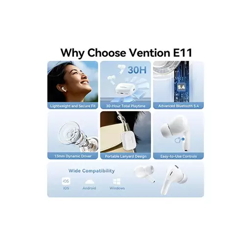 Vention Echo Lite E11 Wireless Bluetooth Earbuds - 1