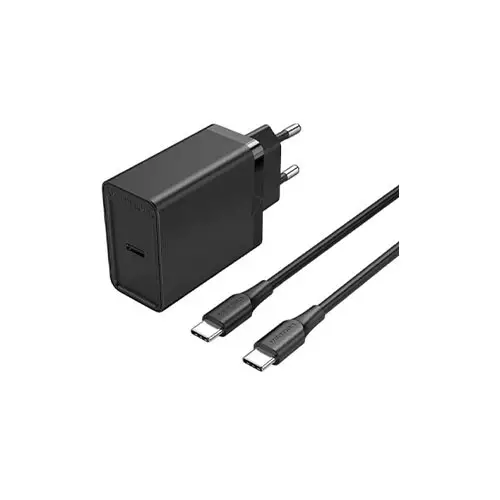 Vention FAHWF-EU 25w USB-C Wall Charger With USB-C Cable - Eu Plug - 0