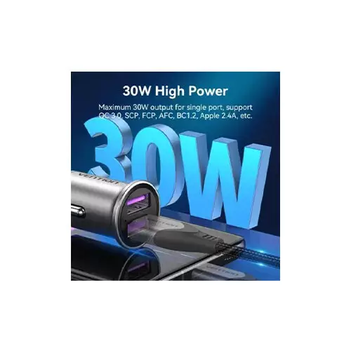 Vention FFEH0 Dual USB 30W High Power Car Charger - 0