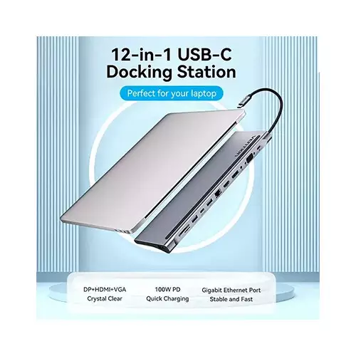 VENTION THSHC multi-function 12-in-1 USB-C Docking Station - 1