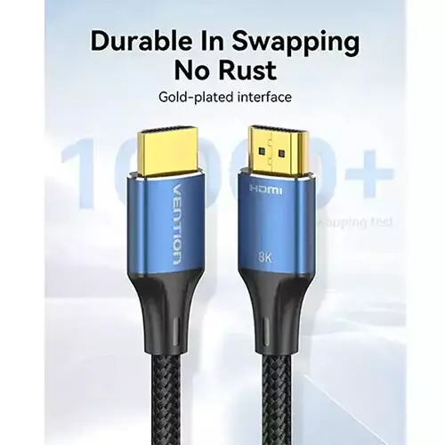 Vention ALGLI Cotton Braided HDMI A Male to Male HD 3M Cable - 1