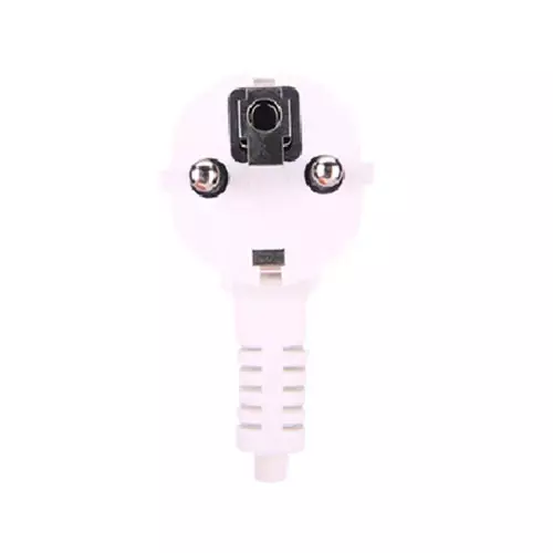 Deli E18338 3 Port White 2 Pin Power Strip - 0