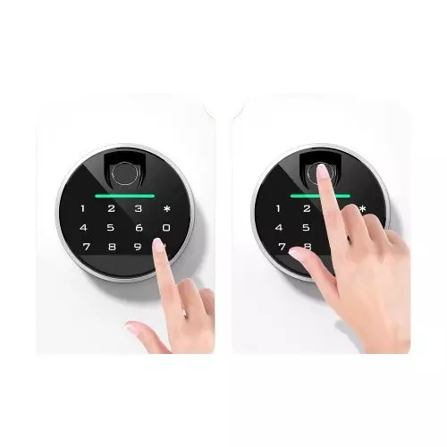Deli ET634 Fingerprint Password Safe Box (White) - 2