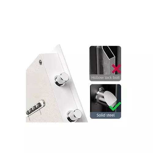 Deli ET634 Fingerprint Password Safe Box (White) - 3