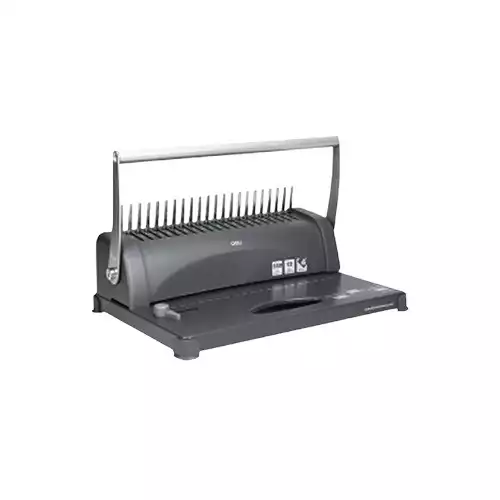 Deli E3871 350 Sheets 21-HOLE Steel Comb Spiral Binding Machine
