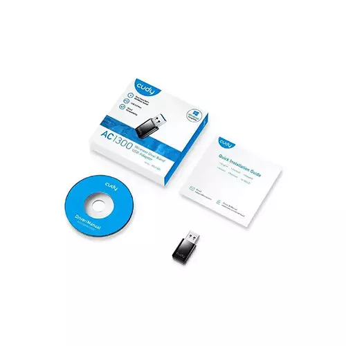 Cudy WU1300 AC1300 Dual Band Wireless Mini USB WiFi Adapter - 1