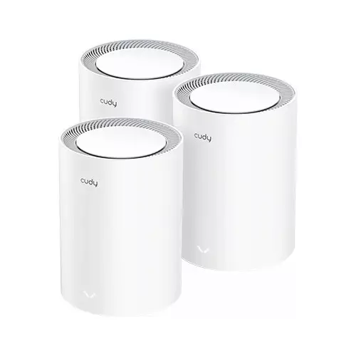 Cudy M3000 2.0 3-Pack AX3000 2.5G Dual Band Wi-Fi 6 Mesh Router (White)
