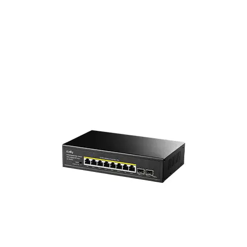 CUDY GS1008PS2- 8-Port Gigabit PoE+ Switch with 2 Gigabit SFP Slots - 1