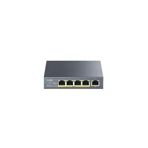 CUDY GS1005P- 4-Port Gigabit PoE+ Switch with 1×Gigabit Uplink Port - 1