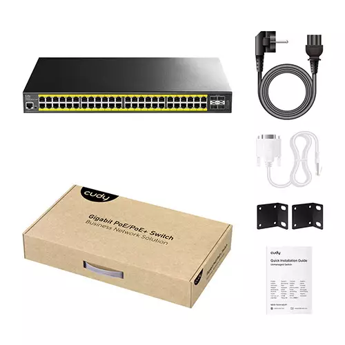 Cudy GS2048PS4 48 Port Gigabit PoE+ L2 Managed Network Switch - 3