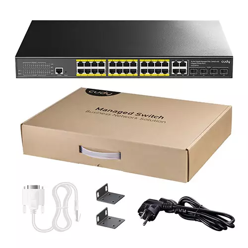 Cudy GS2028PS4-400W 24-GbE PoE L2 Managed Network Switch - 2