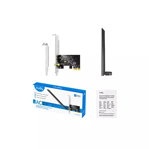 Cudy WE650 AC650 Wireless Dual-Band PCI-E Adapter - 1
