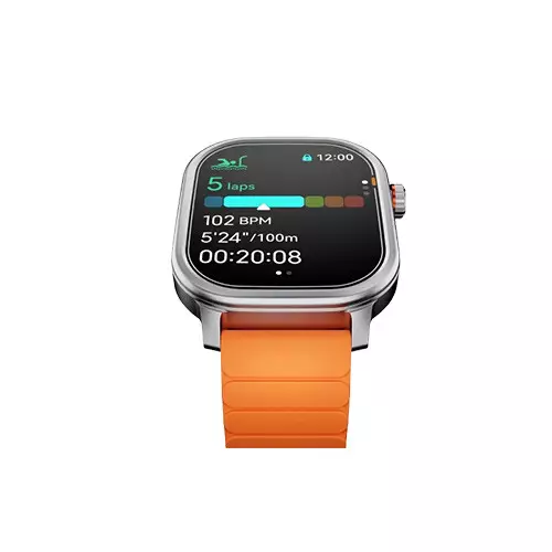 KOSPET Pulse 1.96 Inch AMOLED Display Smartwatch (Icy Silver) - 3
