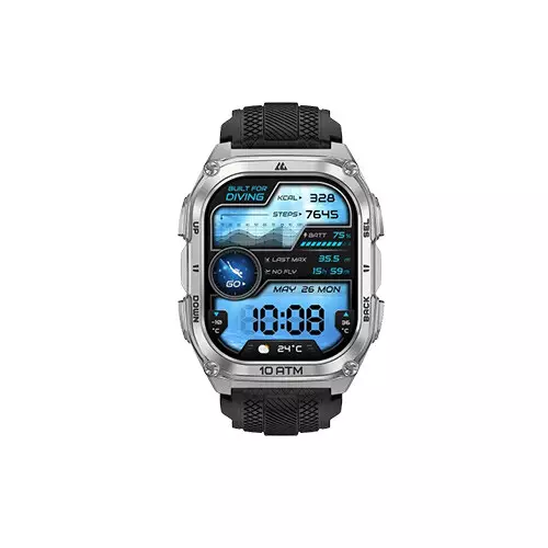 KOSPET TANK M4 1.96 Inch AMOLED Display Smartwatch (Silver) - 1