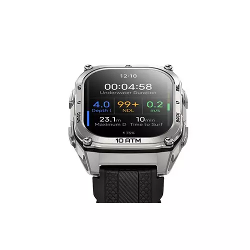 KOSPET TANK M4 1.96 Inch AMOLED Display Smartwatch (Silver) - 3