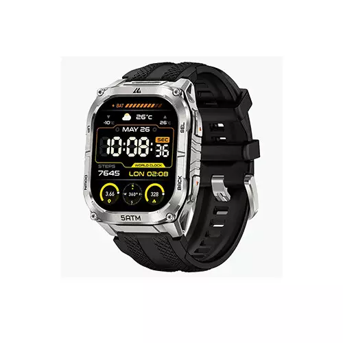 KOSPET TANK M4C 1.96 inch AMOLED 500mAh Smartwatch (Silver)