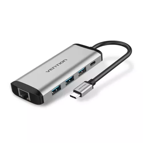 Vention TGDHB 5 in 1 Type-C to USB3.0 Gigabit PD Hub - 1