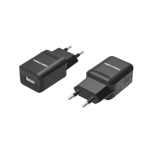 VENTION DC5203-B 1-PORT 10.5W USB WALL CHARGER EU-PLUG BLACK - 1