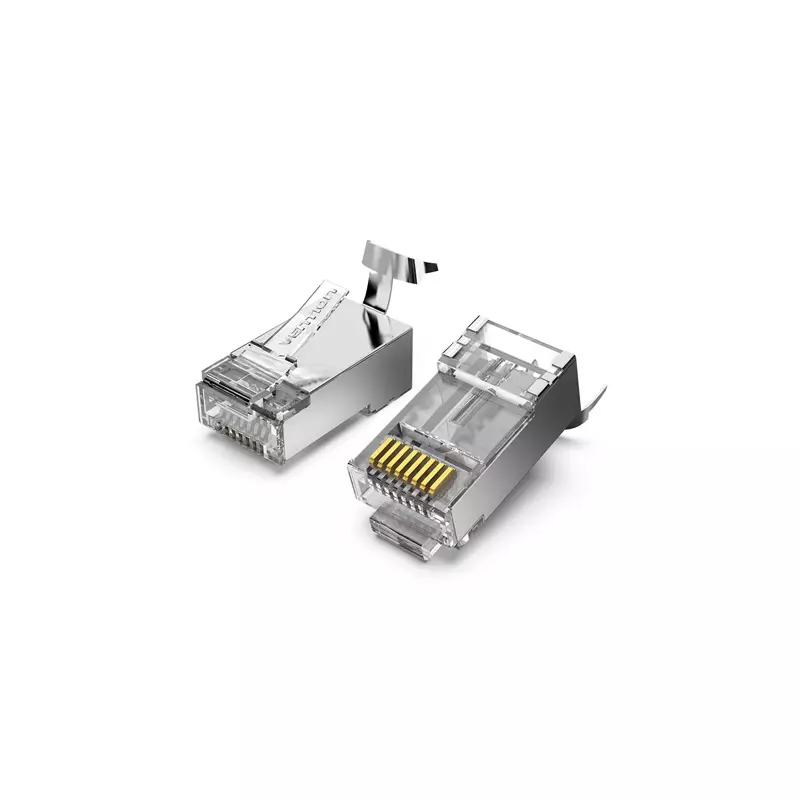 VENTION IDER0-10 CAT-7 FTP RJ45 MODULAR PLUG TRANSPARENT 10 PACK