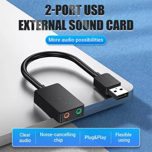 VENTION CDYB0 2-port USB External Sound Card - 2