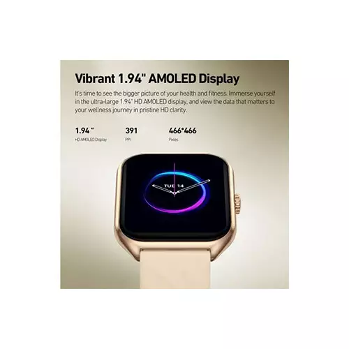 Zeblaze GTS 4 1.94 inch AMOLED Bluetooth Calling Smart Watch (Gold) - 1