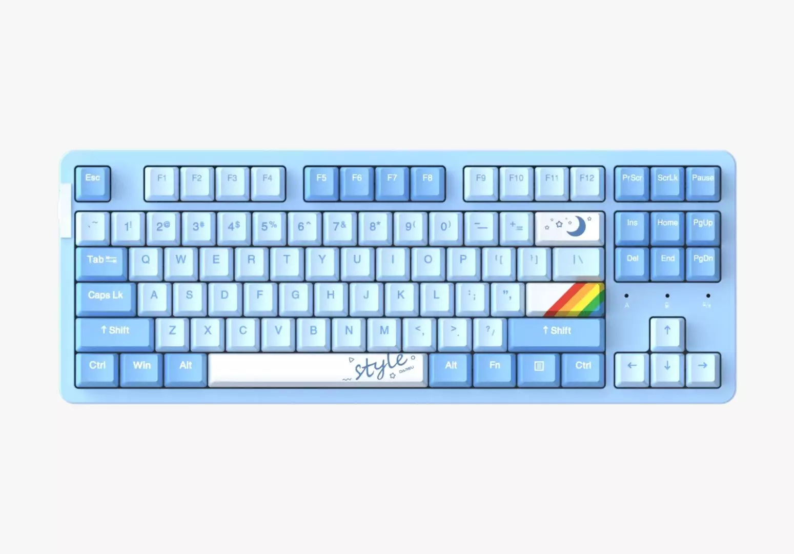 DAREU A87X PRO MECHANICAL GAMING KEYBOARD BLACK-GOLD-SKY BLUE - 3