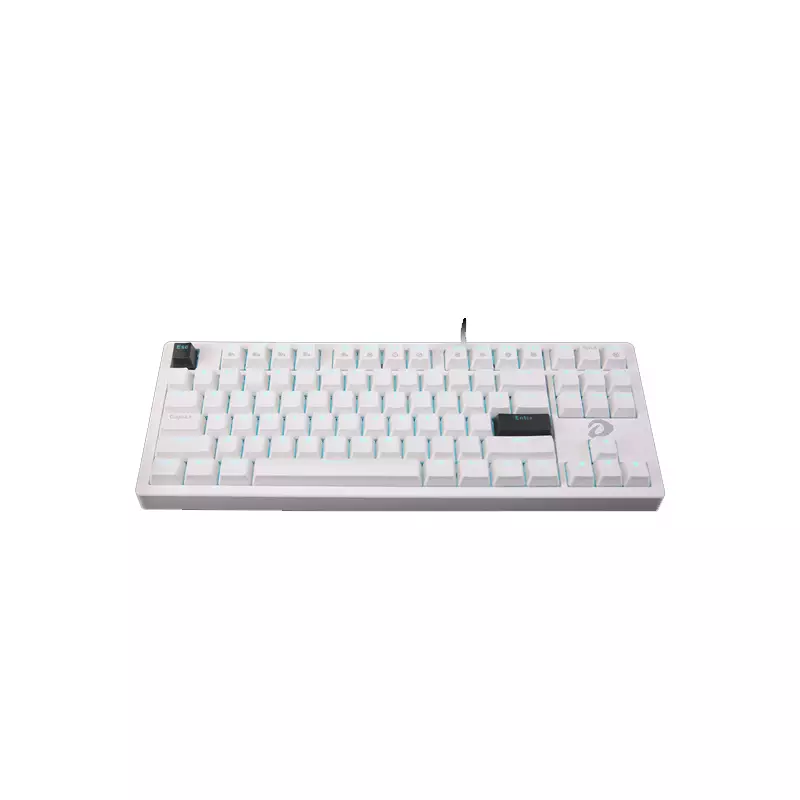 DAREU EK87 V2 WIRED BLUE SWITCH RAINBOW WHITE KEYBOARD - 1