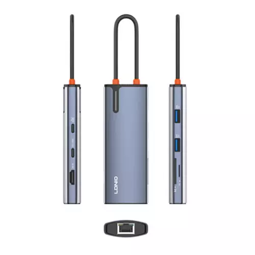 LDNIO DS-18H 8 in 1 4K Display 100W PD Charging USB C Hub - 1