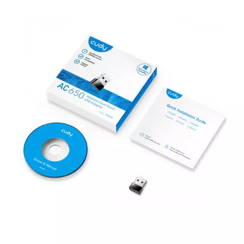 CUDY WU650 650Mbps Wi-Fi Dual Band USB Adapter - 1