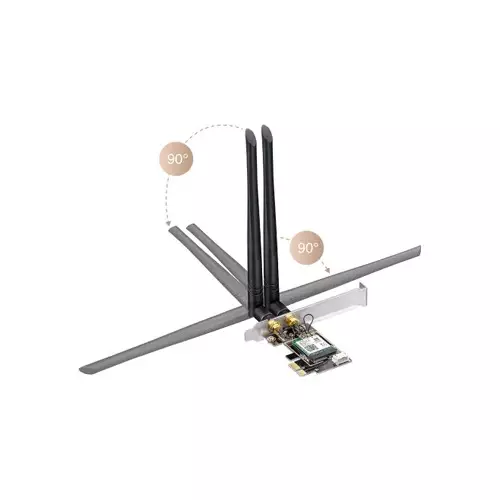 Cudy WE3000 V2 AX3000 Dual-Band Wi-Fi 6 PCIe & Bluetooth 5.2 Adapter - 3