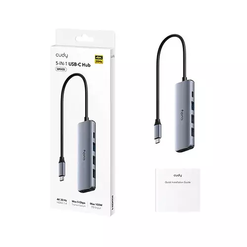 CUDY UH405 5-In-1 HDMI 4K USB-C Hub - 1