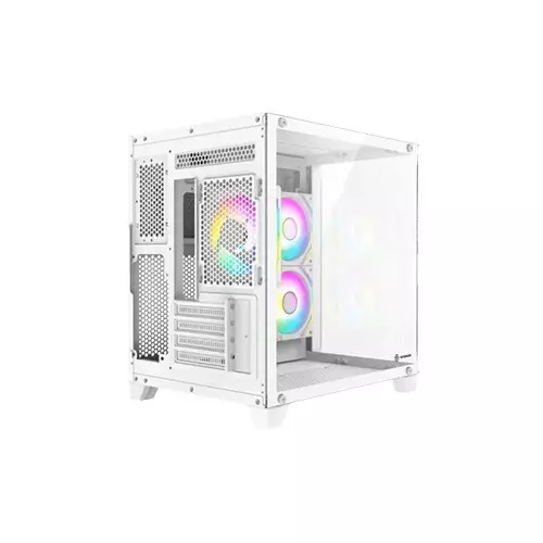 Revenger Air Tank Mini 5 ARGB Fans Mid Tower Micro ATX Gaming Desktop Case White - 3