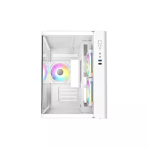 Revenger Air Tank Mini 5 ARGB Fans Mid Tower Micro ATX Gaming Desktop Case White - 5