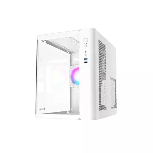 Revenger Air Tank Mini 5 ARGB Fans Mid Tower Micro ATX Gaming Desktop Case White - 6
