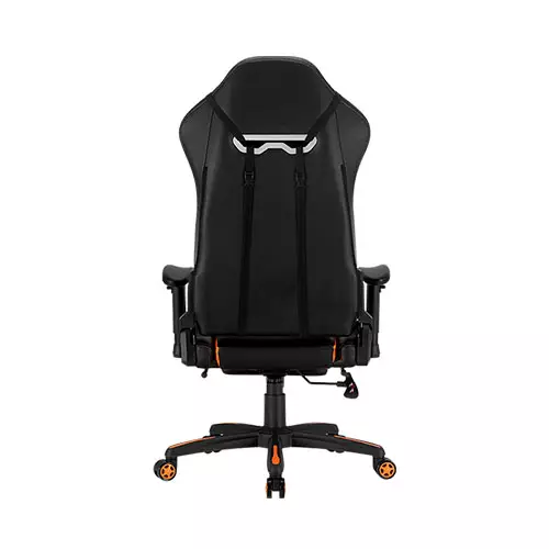 MEETION MT-CHR22 LEATHER RECLINING E-SPORT FOOTREST GAMING CHAIR (Orange) - 3