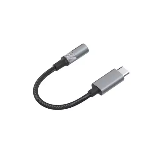 LDNIO LSY80C Type-C to 3.5mm Audio Adapter Cable (Black) - 1
