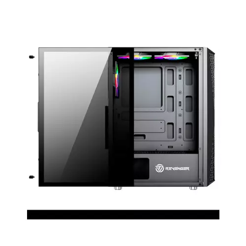 REVENGER SHOCKWAVE MID TOWER RGB GAMING CASE - 1