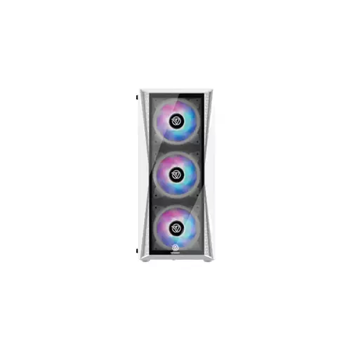 REVENGER SHOCKWAVE MID TOWER RGB GAMING CASE (WHITE)
