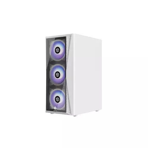 REVENGER SHOCKWAVE MID TOWER RGB GAMING CASE (WHITE) - 1