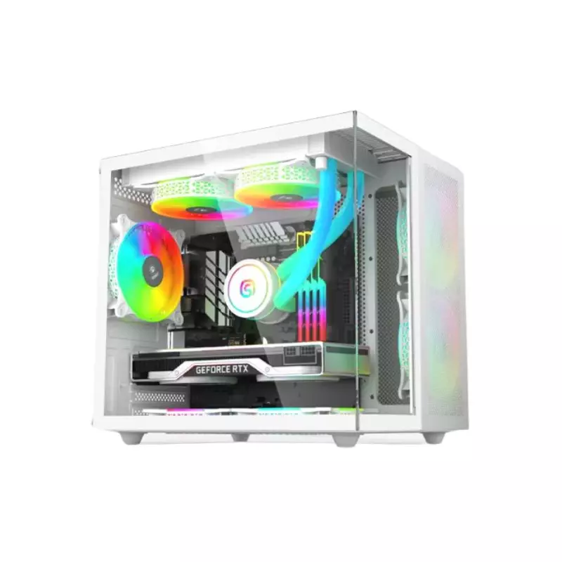 REVENGER DUO DYNAMIC FULL-VIEW MINI-TOWER ATX CASE (WHITE) - 1
