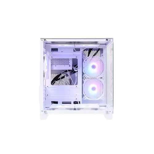Revenger Base Dynamic Mini Mid Tower Micro ATX ARGB Desktop Gaming Case (white) - 2