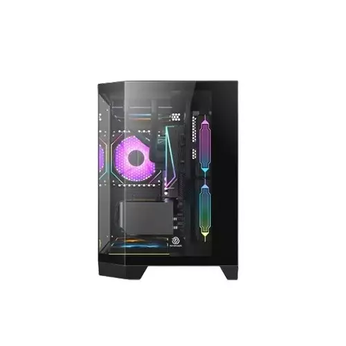 Revenger Air Box Mini ARGB Mid-Tower Gaming Desktop Case (Black) - 2