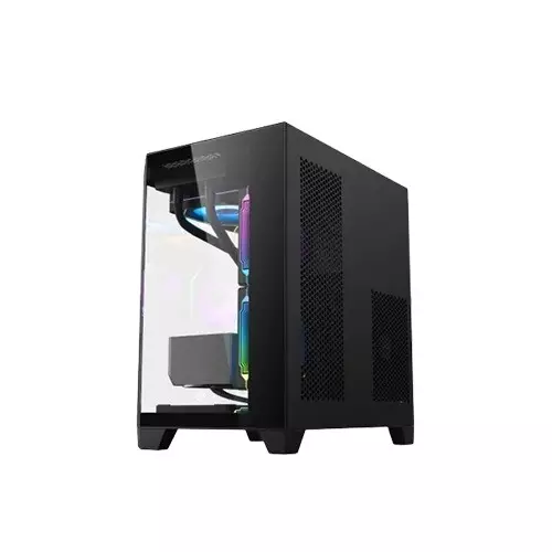 Revenger Air Box Mini ARGB Mid-Tower Gaming Desktop Case (Black) - 3